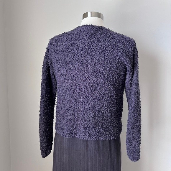 Eileen Fisher Vtg 2 Pc Set Textured Knit‎ Cardigan and Striped Midi Dress Small - Picture 10 of 16